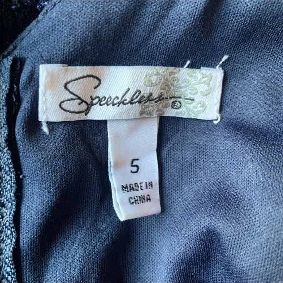 Speechless Blue Sequin Sparkle Dress Size 5 - Picture 7 of 8